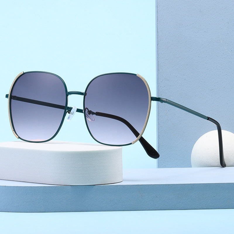 Women's large square sunglasses with high-quality metal frame Kalsten