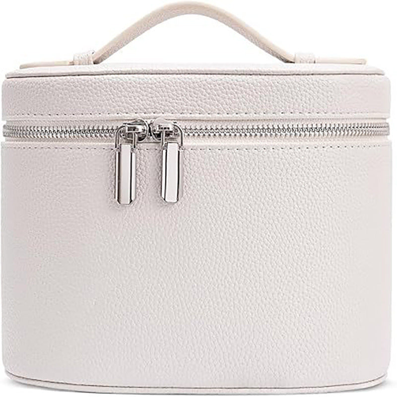 Cosmetic bag with practical carrying handle and double zipper Kalsten