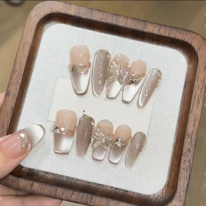 Elegant Decorative Press-On Nails Set Kalsten