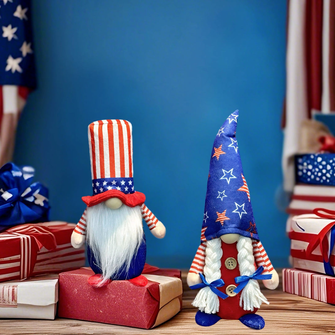Unisex decorative gnome figure with a tall top hat and long artificial beard Kalsten