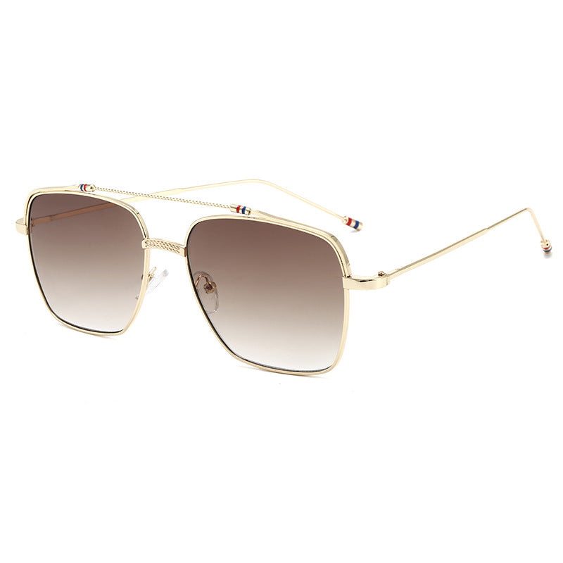 Ladies trendy curved glasses with narrow metal frame Kalsten