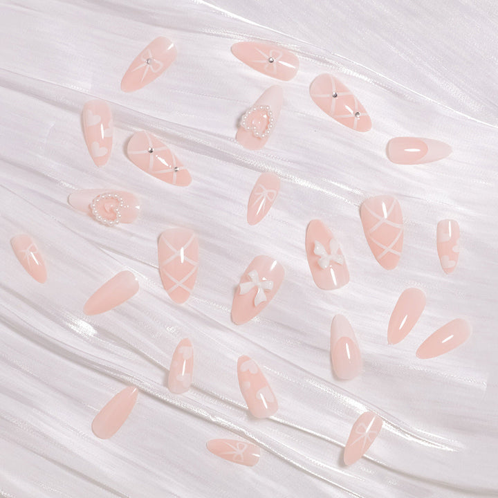 Heart-Accented Decorative Press-On Nails Kalsten