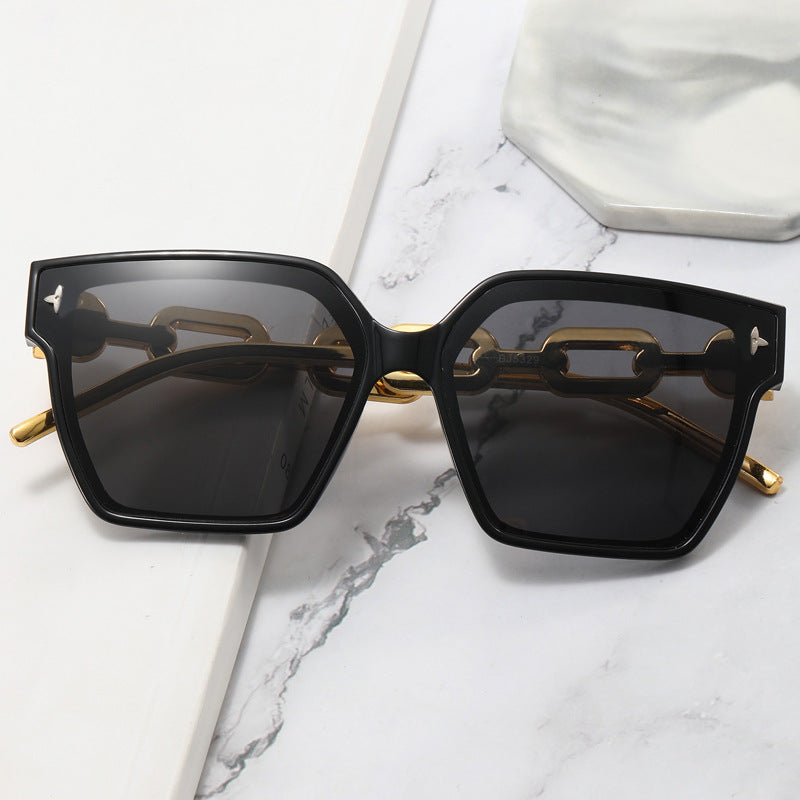 Ladies fashionable square sunglasses with luxurious accents Kalsten