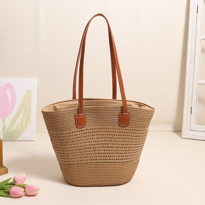 Elegant Bast bag with leather accents Kalsten