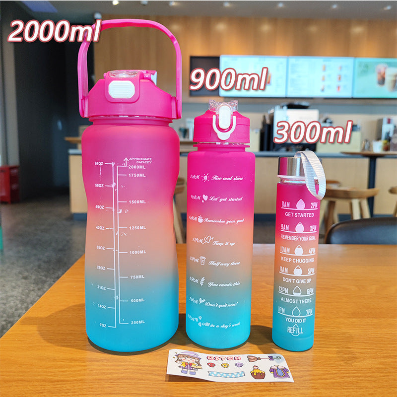 Women's ergonomic water bottle with motivational markings Kalsten