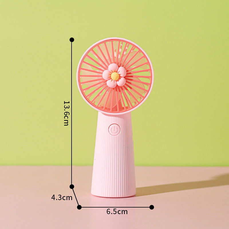 Women's Portable Mini Hand Fan with Floral Pattern Kalsten