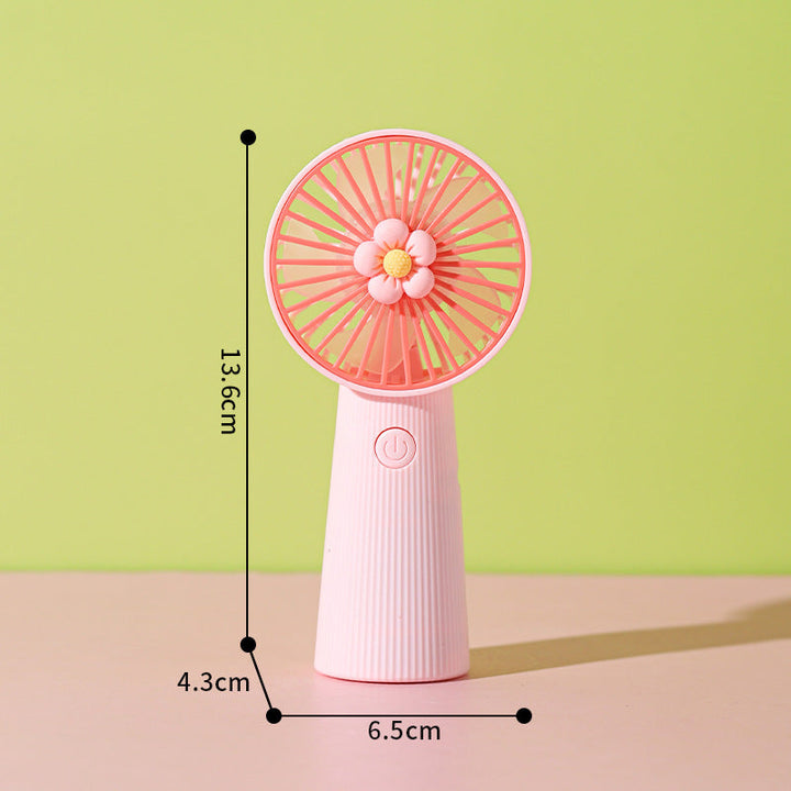 Women's Portable Mini Hand Fan with Floral Pattern Kalsten