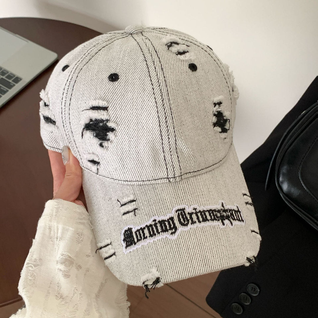 Women's Distressed Denim Baseball Cap Kalsten