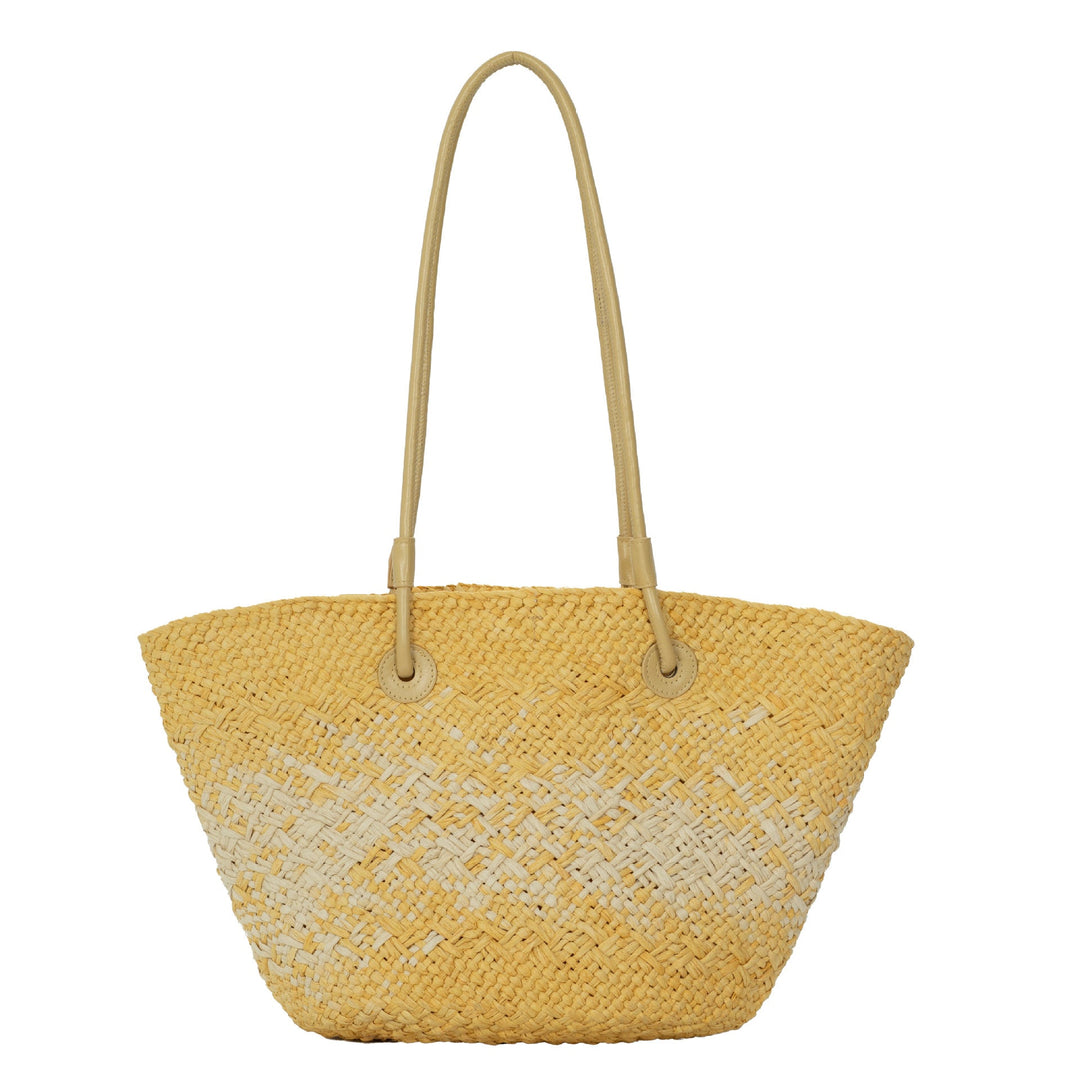 Elegant Rattan-Style Handbag with Double Handle Kalsten