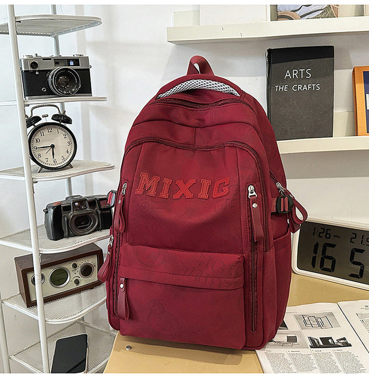 Graphic Print Multi-Pocket School Backpack