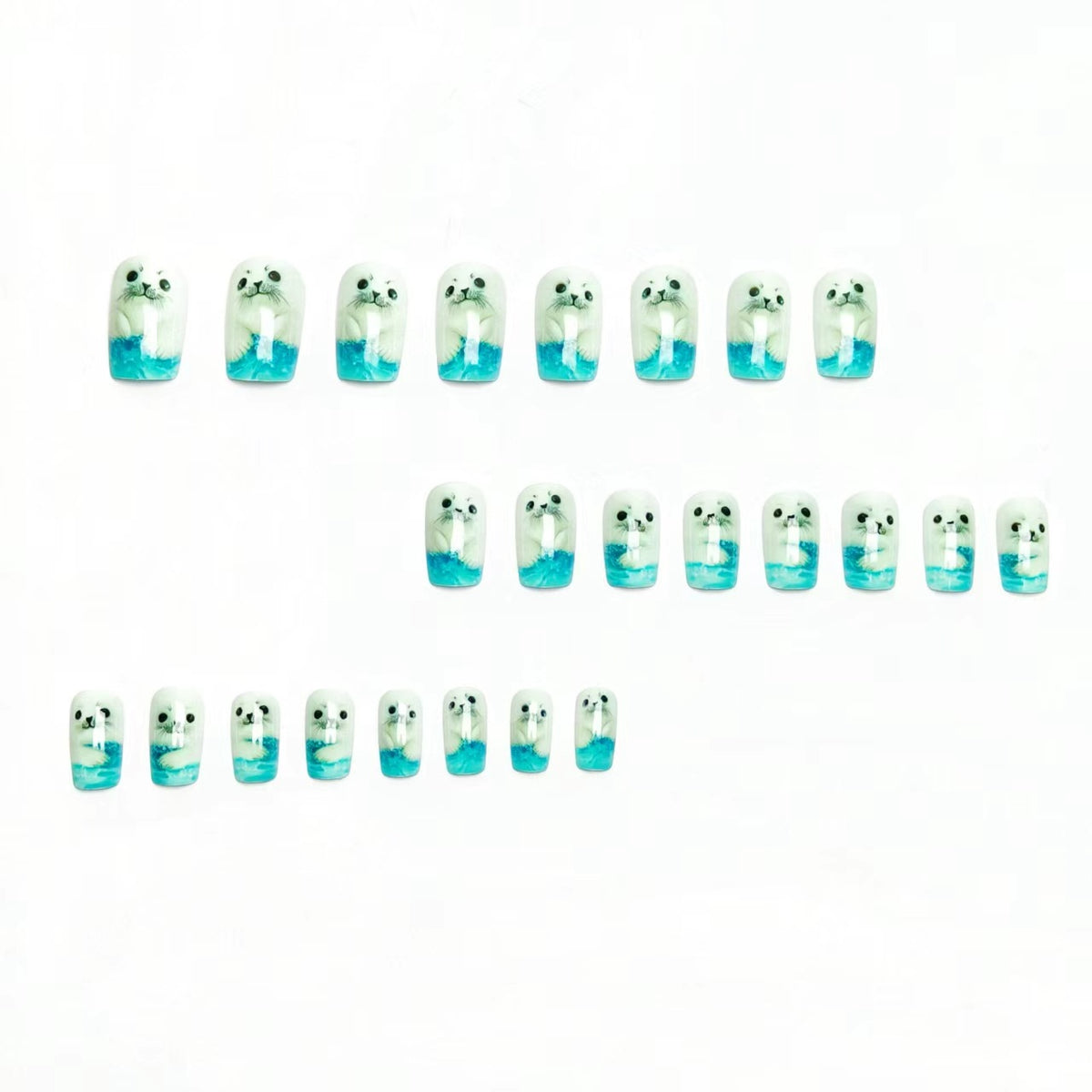 3D Seal-Themed Nail Art Acalora