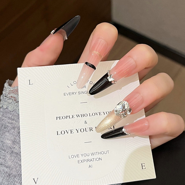 Premium Rhinestone-Embellished Press-On Nail Extensions Kalsten