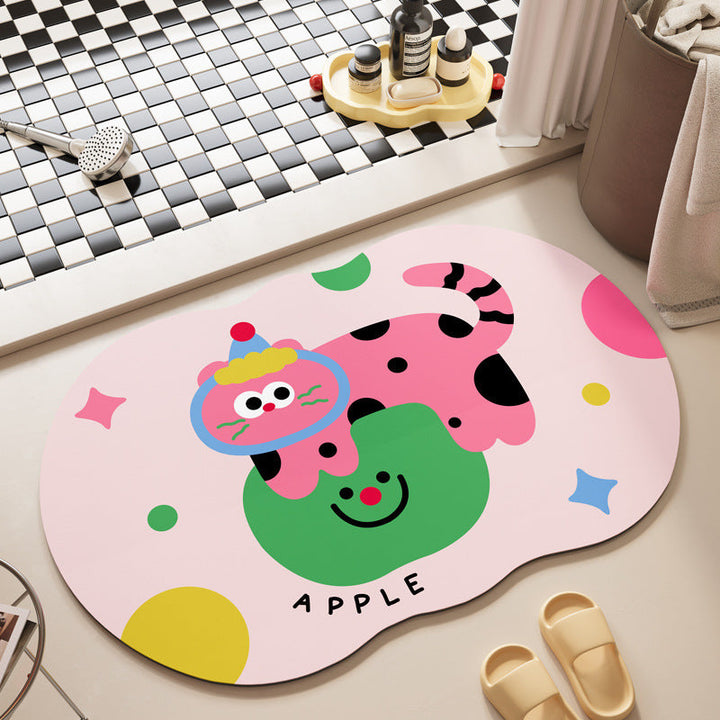 Playful Puppy-Themed Floor Mat