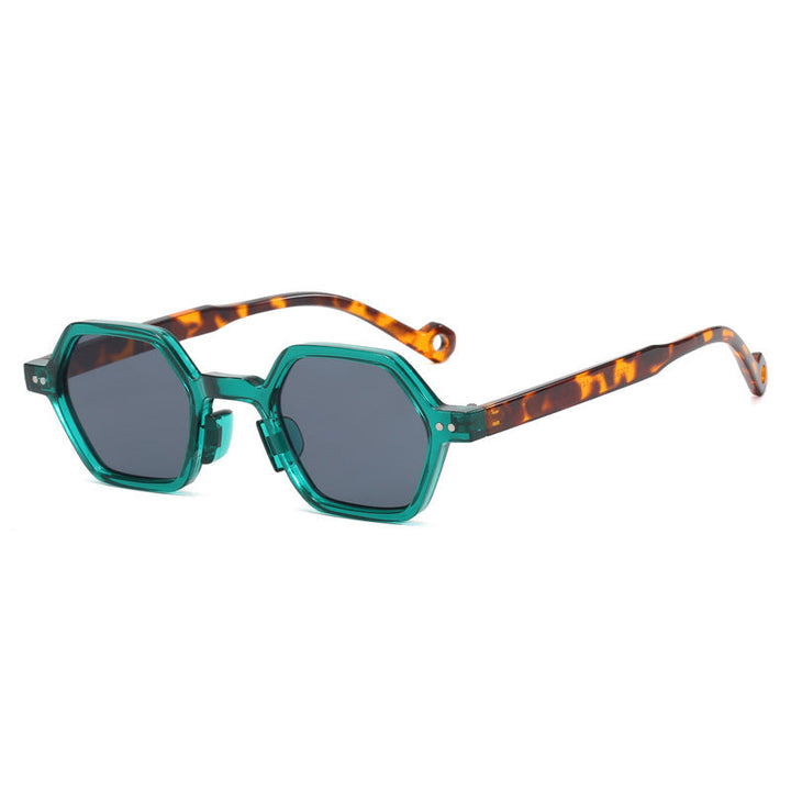 Women's hexagonal sunglasses with transparent frame Kalsten