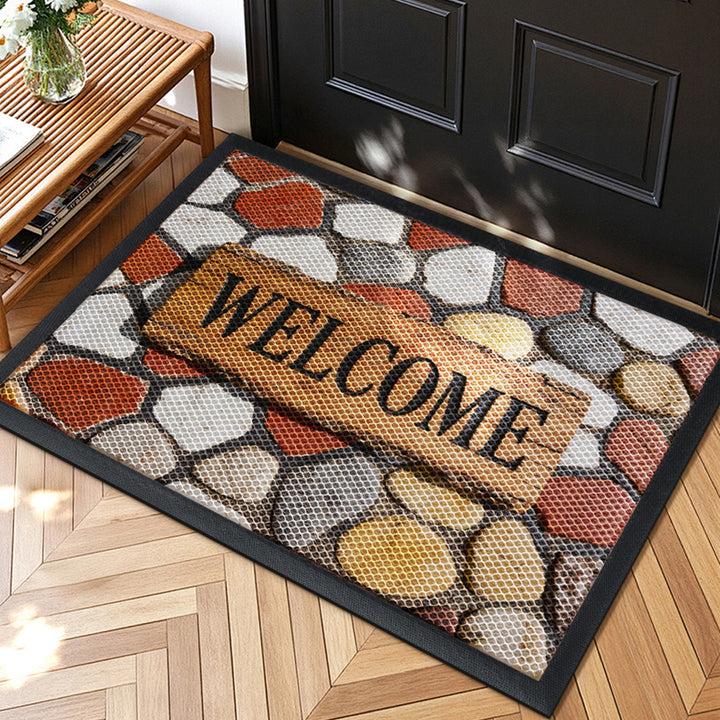 Decorative Welcome Mat with Geometric Design