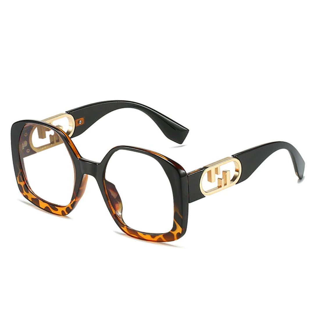 Women oversized sunglasses with extravagant geometric frame and elegant accents Kalsten