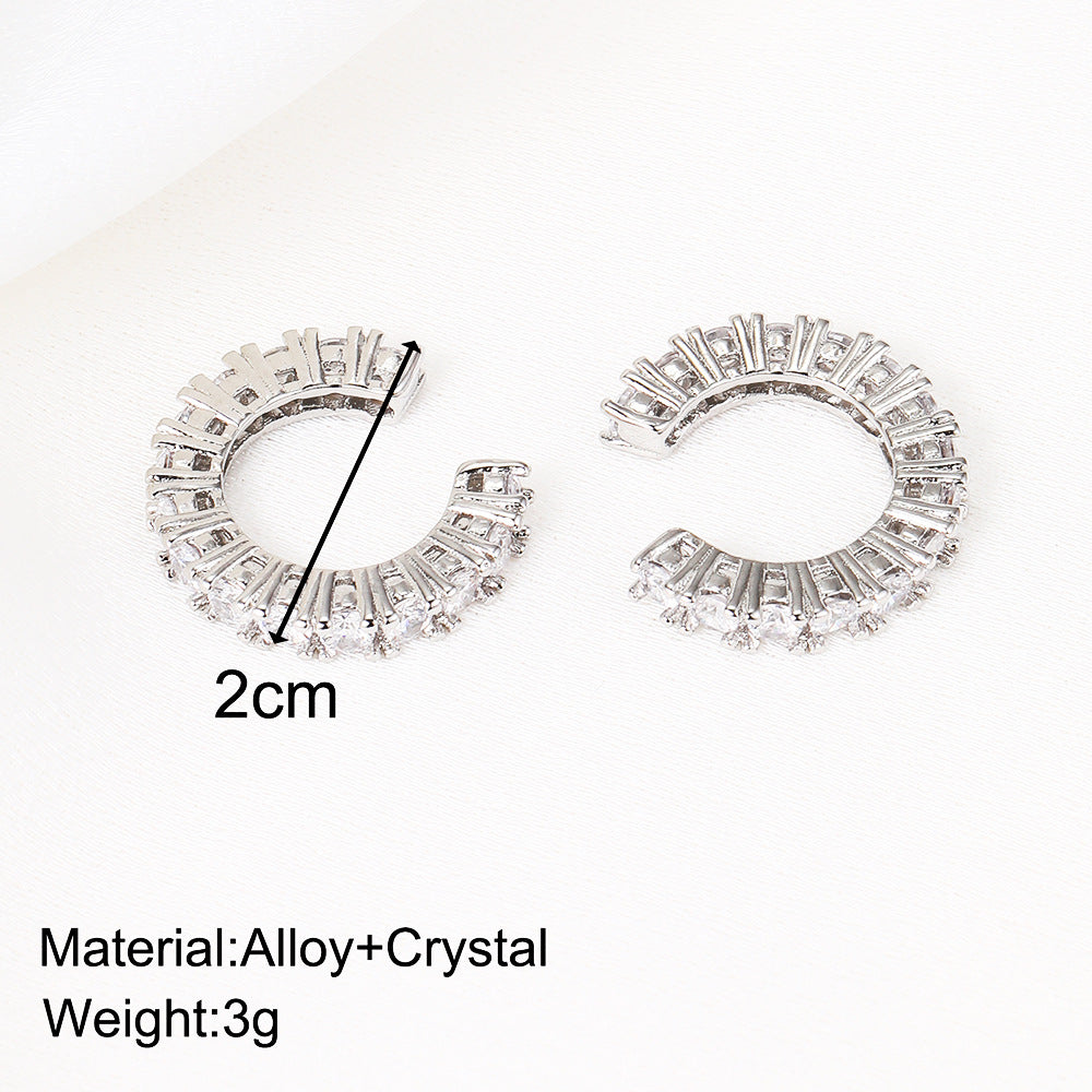 Sparkling hoops with zirconia stones Kalsten