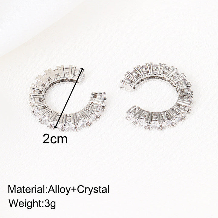 Sparkling hoops with zirconia stones Kalsten