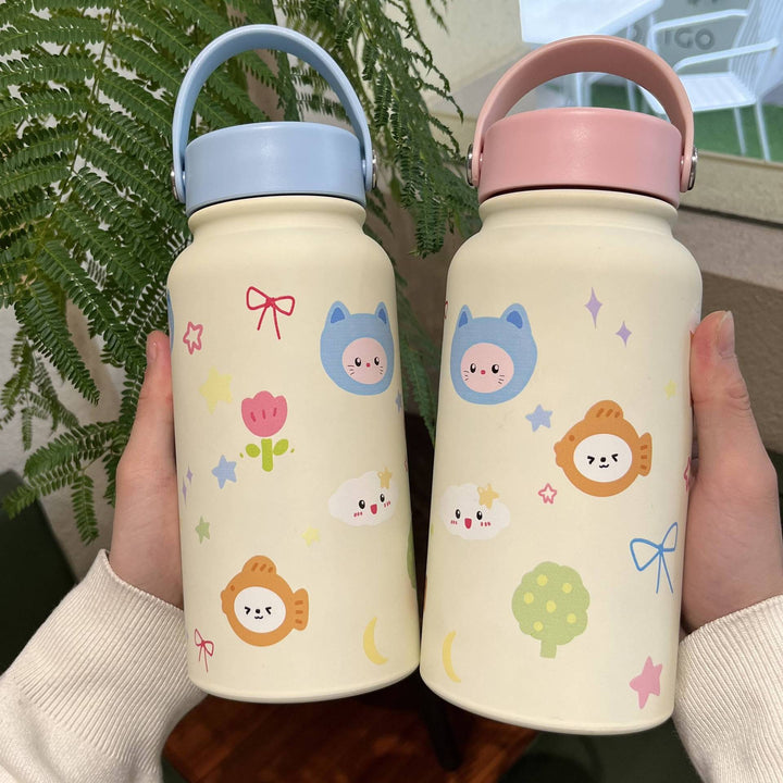 Women’s insulated bottle with practical carrying bag and playful design Kalsten
