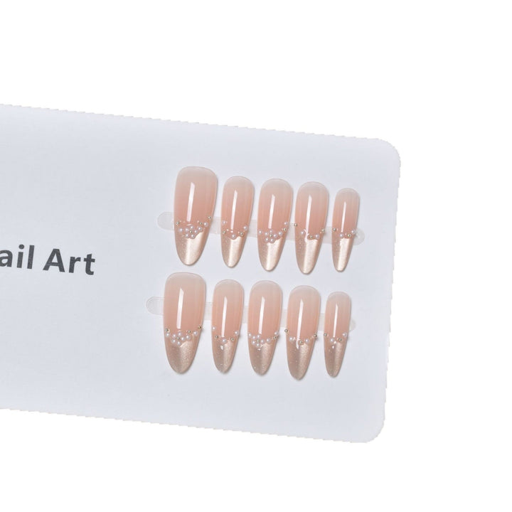 Elegant Rhinestone-Embellished Press-On Nail Tips Kalsten