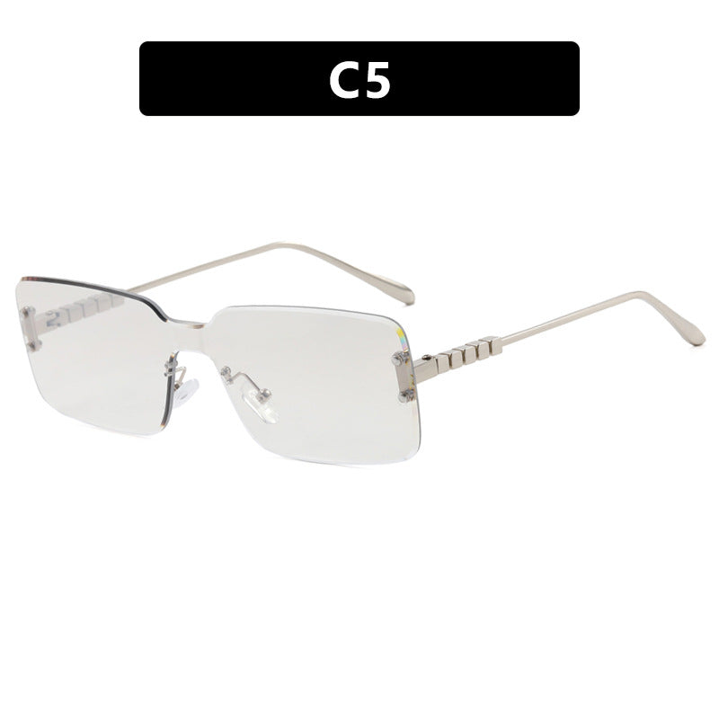 Women's modern rectangular sunglasses with stylish metal frame Kalsten