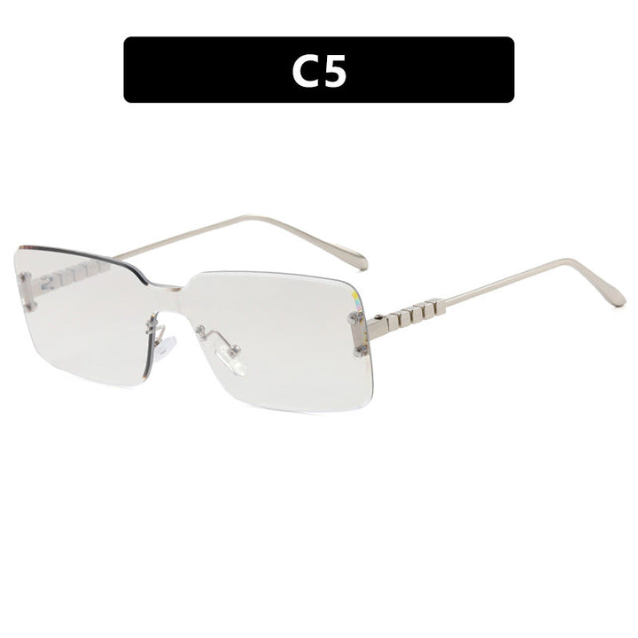 Women's modern rectangular sunglasses with stylish metal frame Kalsten