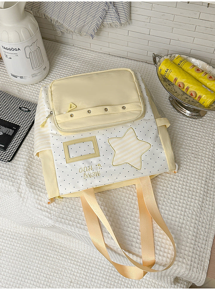 Functional Star-Embellished School Backpack