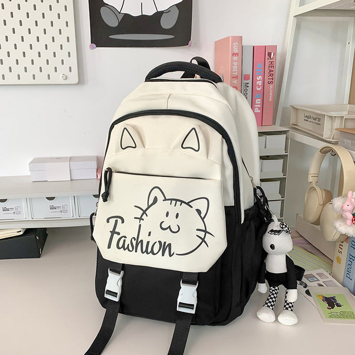 Backpack with Cute Cat Ears and Practical Compartments Kalsten