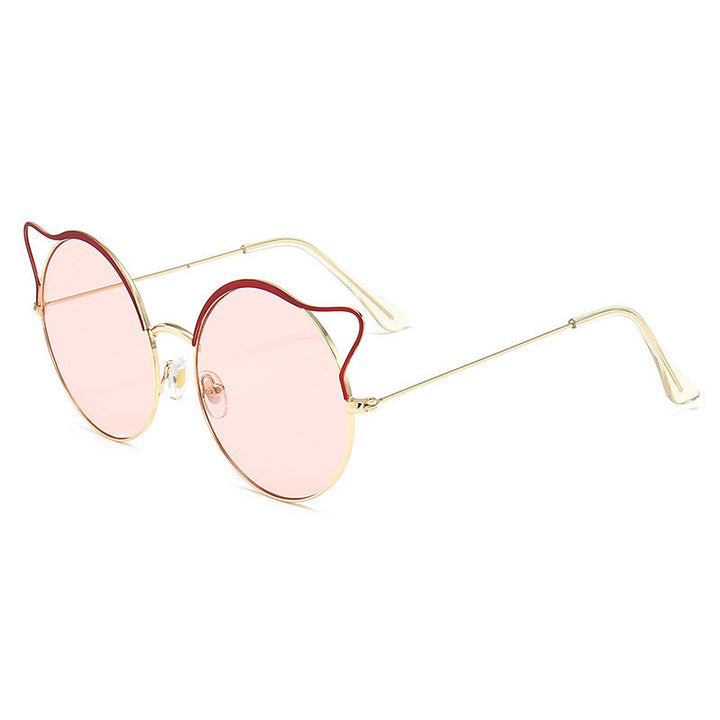 Fashionable Cat-Eye Sunglasses with Mirrored Lenses Kalsten