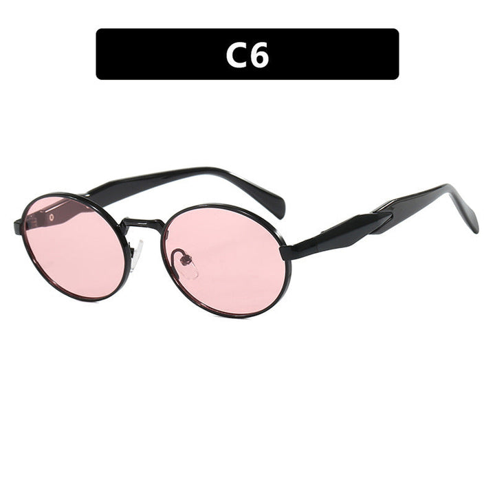 Women's fashionable sunglasses in elegant oval design with trendy accents Kalsten