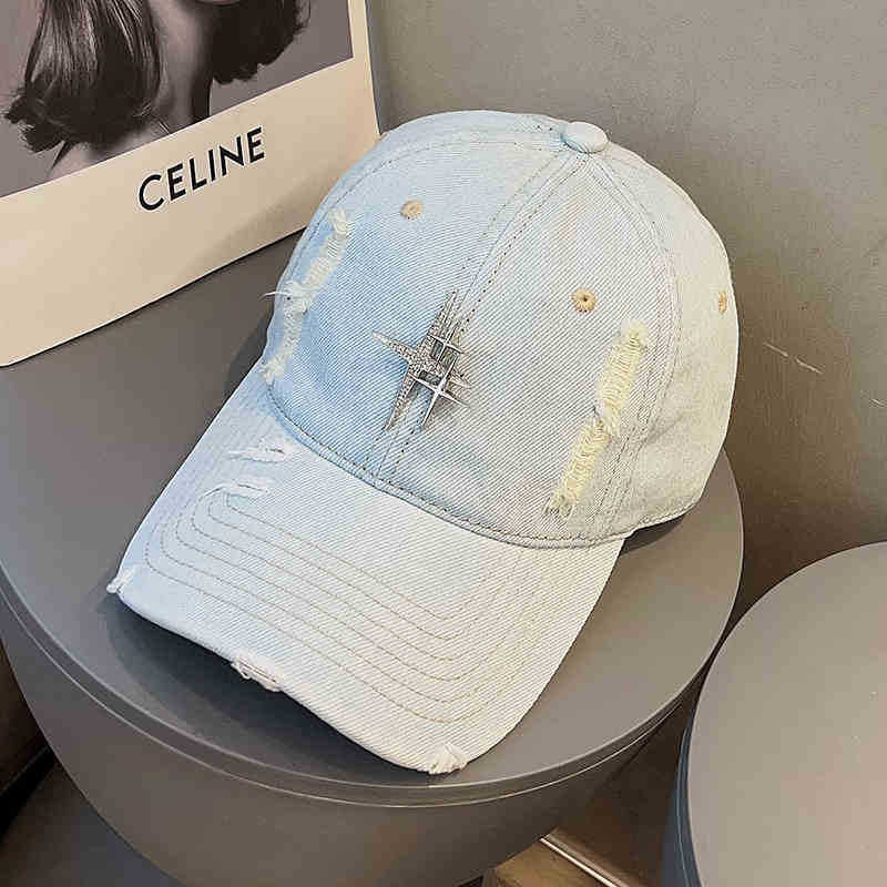 Unisex Distressed Denim Baseball Cap Kalsten 1784188338