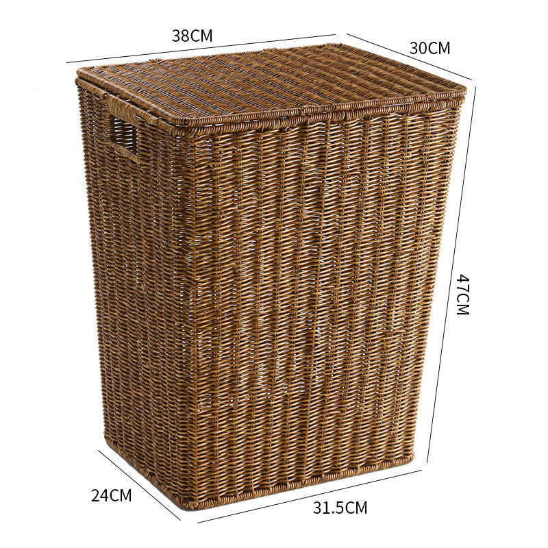 Handcrafted Rectangular Wicker Laundry Hamper Kalsten