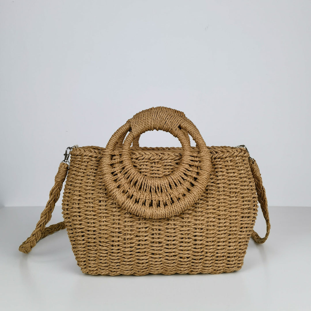 Handcrafted rattan bag with shoulder strap Kalsten