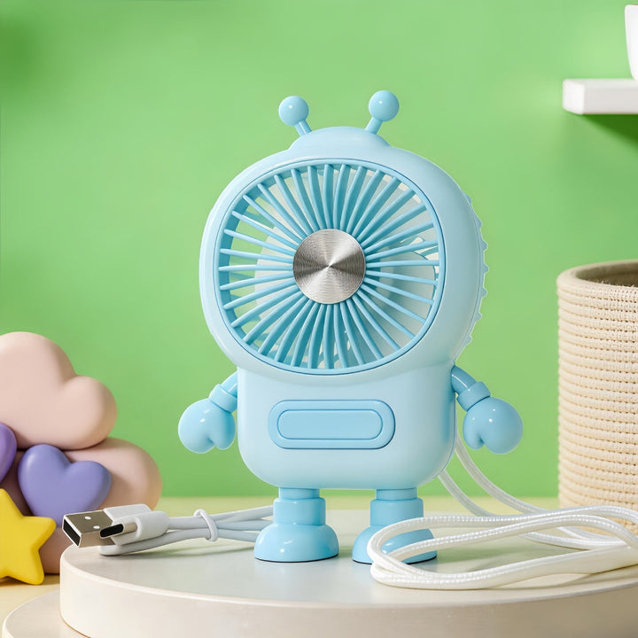 Ladies Portable Robot Fan with USB Charging Function and Flexible Design Kalsten