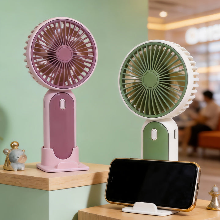 Ladies portable mini fan with USB connection and ergonomic design Kalsten