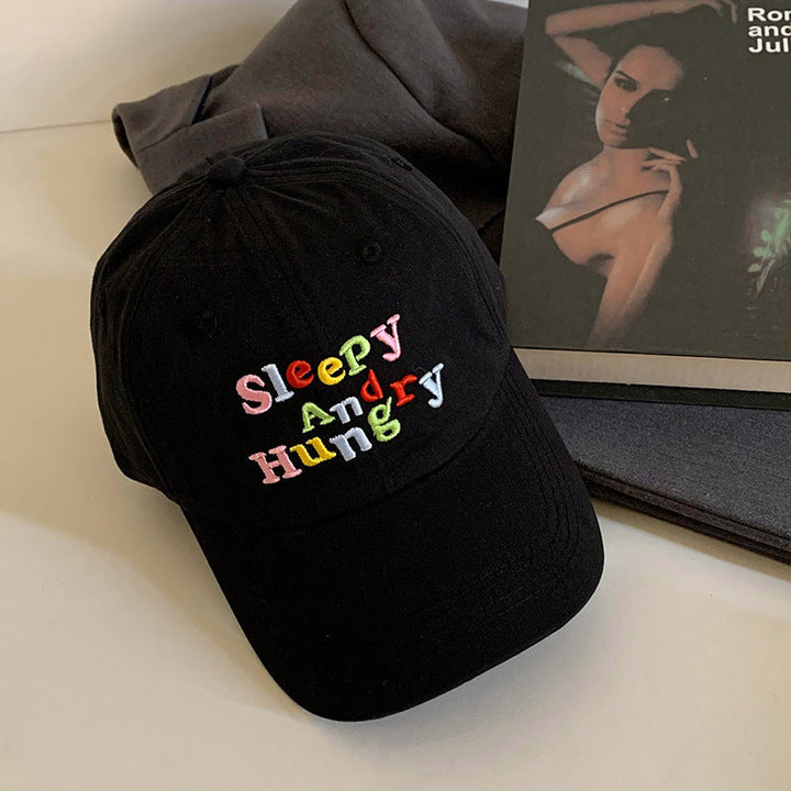 Women's Relaxed Cotton Baseball Cap with Playful Embroidery Kalsten