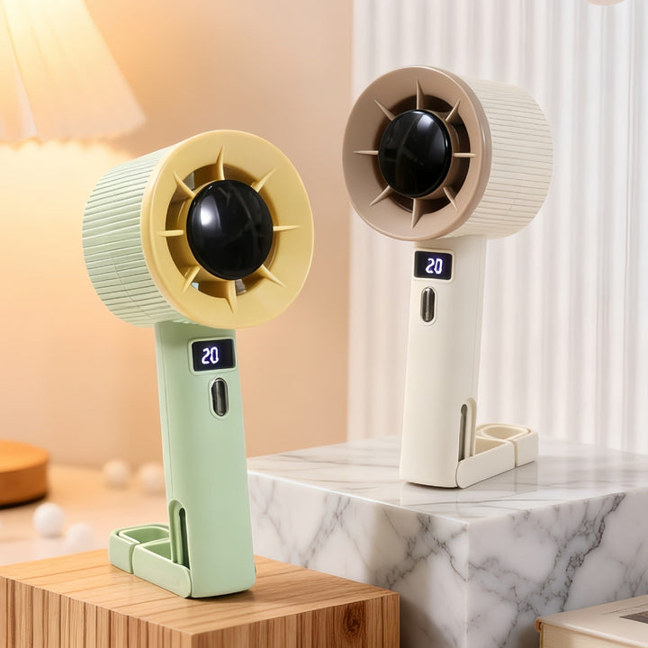 Ladies Portable Hand Fan with LED Display Kalsten