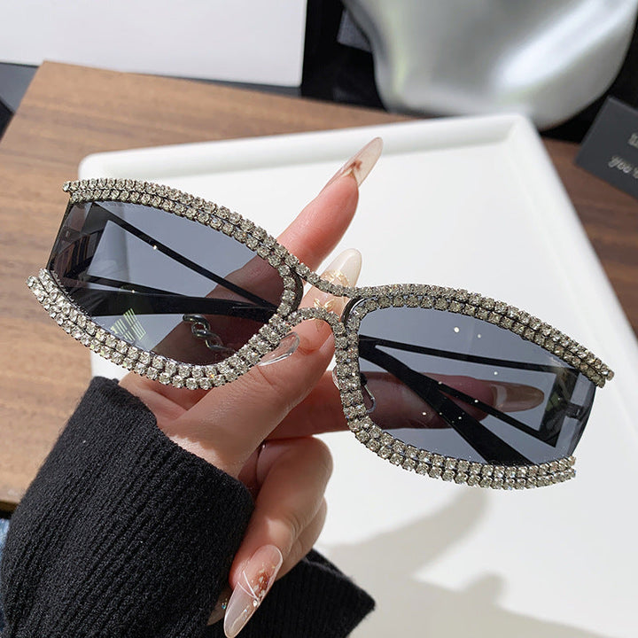 Women Cat-Eye Sunglasses with Sparkling Crystal Frame Kalsten
