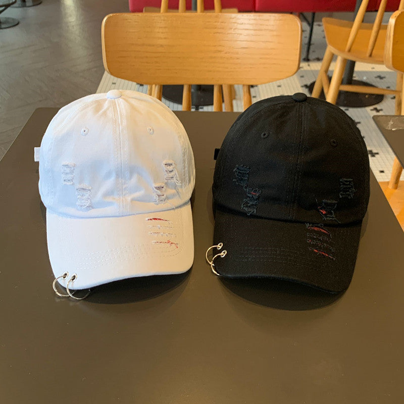 Unisex Distressed Cotton Adjustable Baseball Cap Kalsten