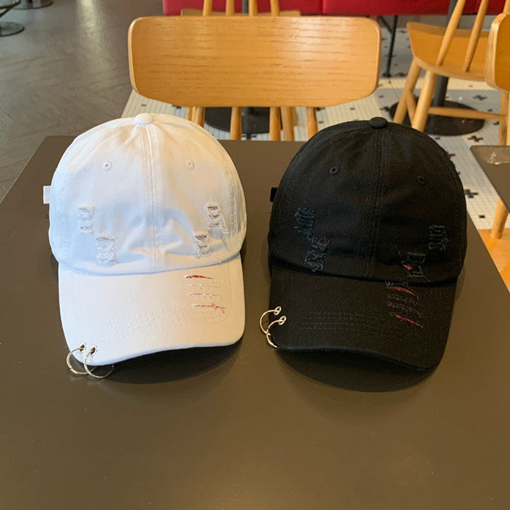 Unisex Distressed Cotton Adjustable Baseball Cap Kalsten