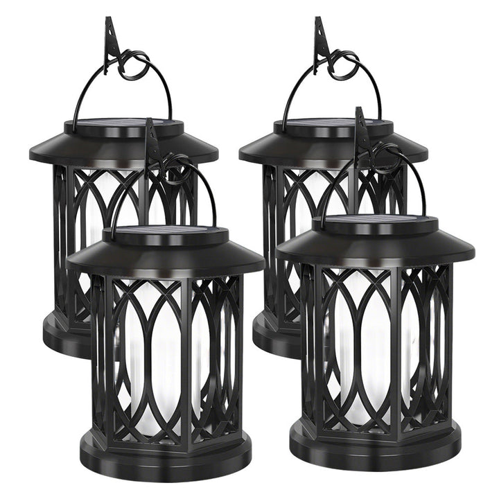 Decorative Solar Hanging Lantern With Metal Lattice Panels Kalsten