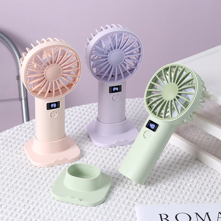 Unisex Portable USB Fan with LCD Display and Variable Speed Control Kalsten