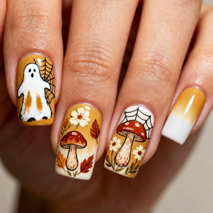 Artificial artificial nails with autumn patterns Kalsten