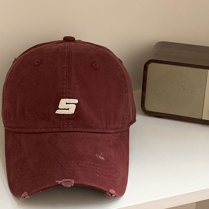 Men's Distressed Cotton Adjustable Baseball Cap Kalsten
