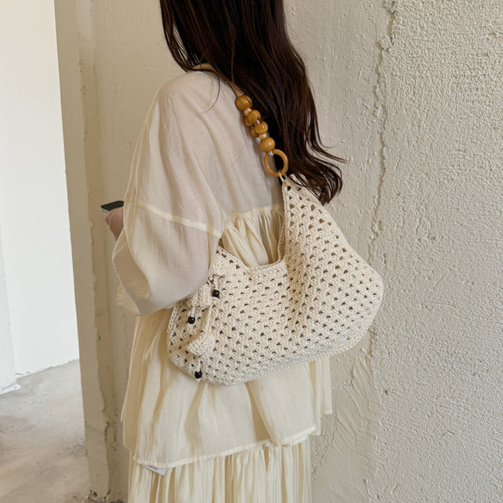 Handmade crochet bag with colorful tassels Kalsten