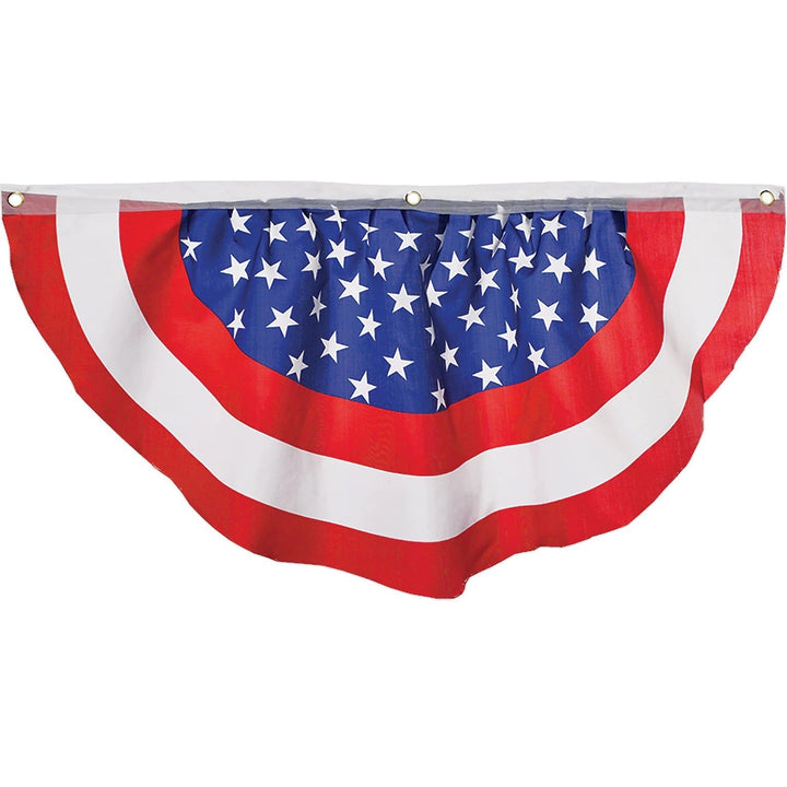 Unisex nan decorative outdoor patriotic semicircular bunting banner with durable metal grommets Kalsten