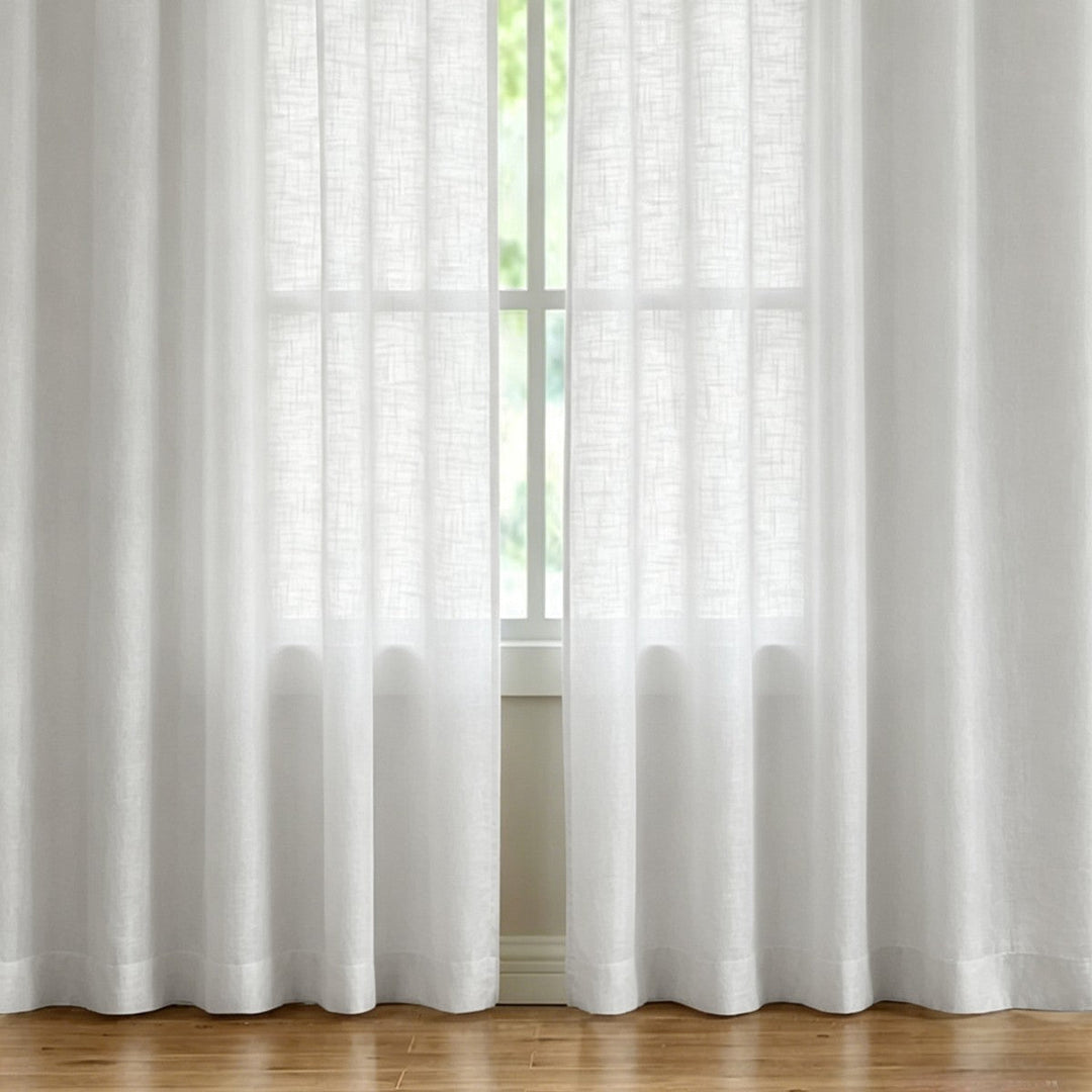 Sheer Linen Window Curtains Kalsten