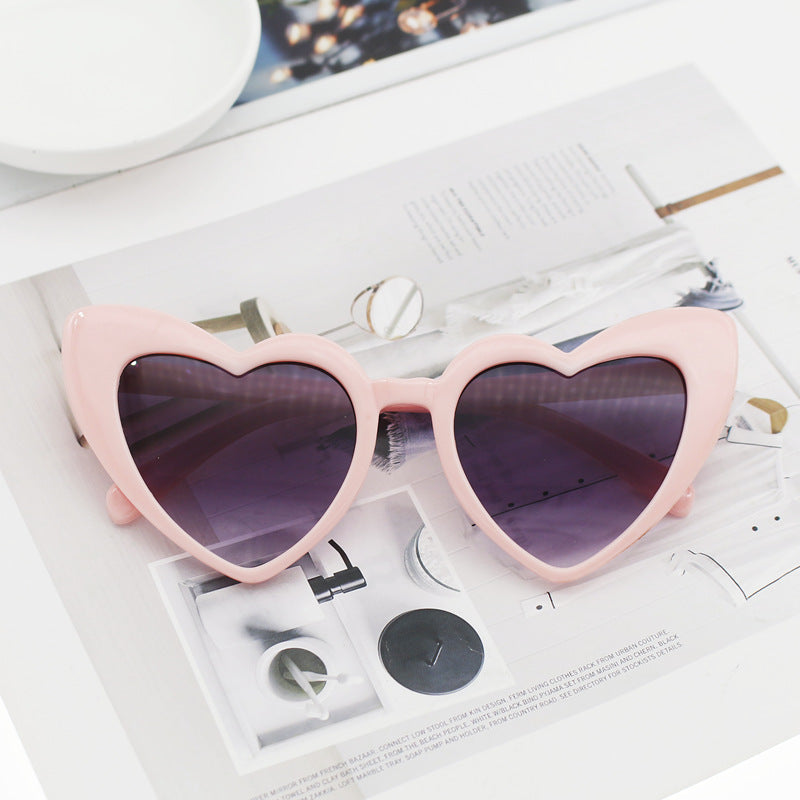 Women's Heart-Shaped Sunglasses with Glittering Frame Kalsten