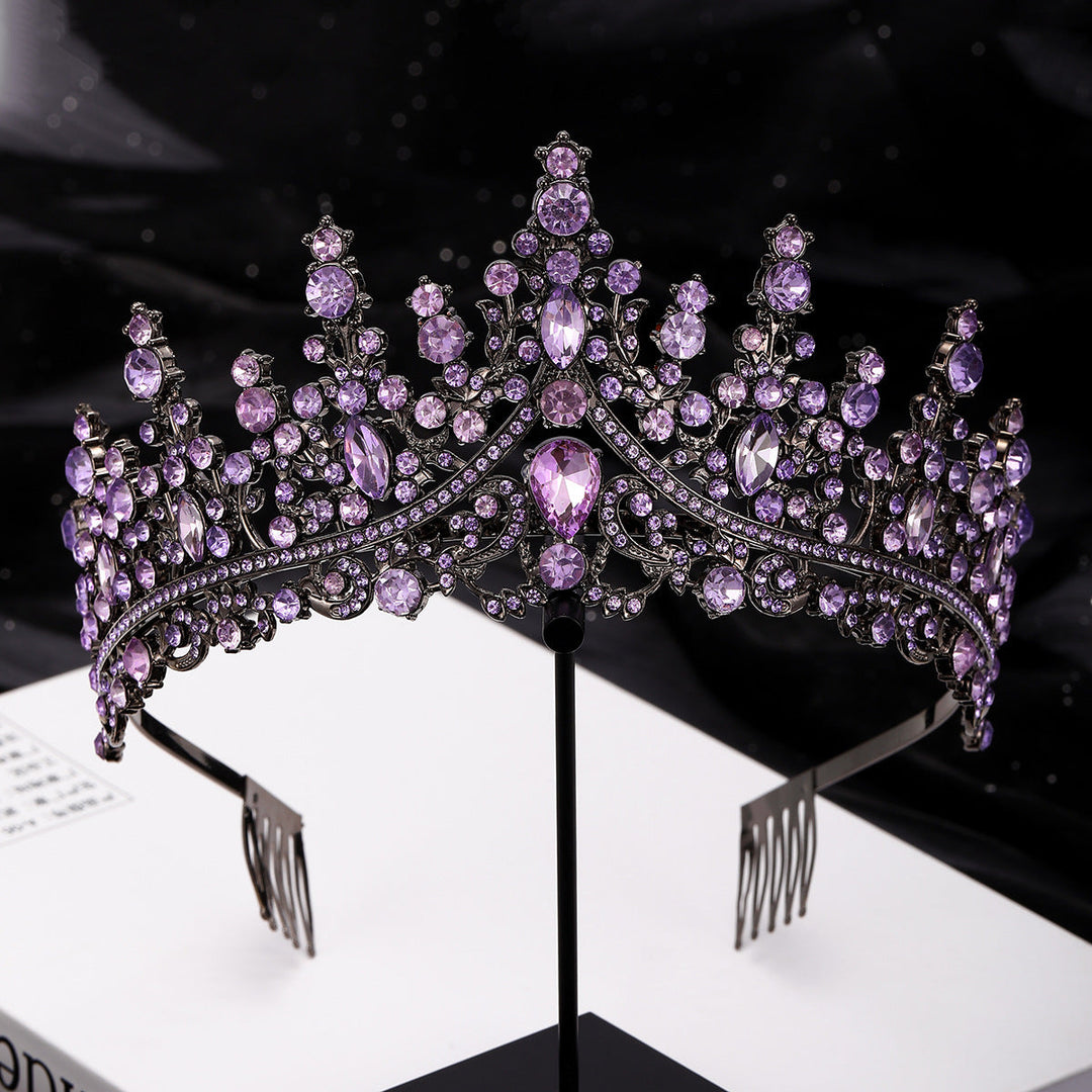 Ladies Opulent Tiara with Black Crystal Detailing Kalsten