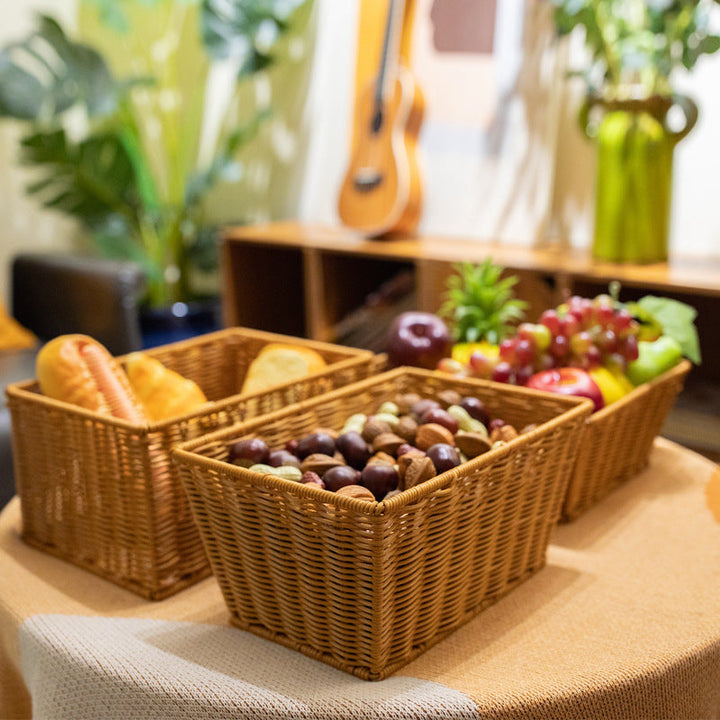 Women's rectangular basket made of woven material Kalsten